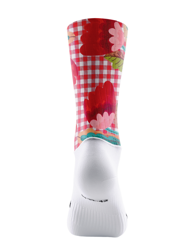 ROCKBROS Women's Red Gingham Floral Cycling Set
