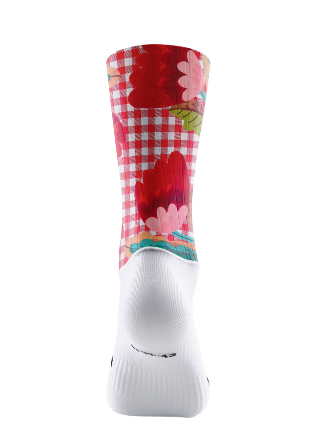 ROCKBROS Women's Red Gingham Floral Cycling Set