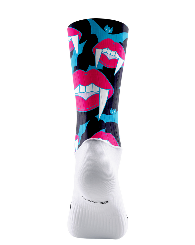 ROCKBROS Vampire Fang Graphic Breathable Cycling Socks