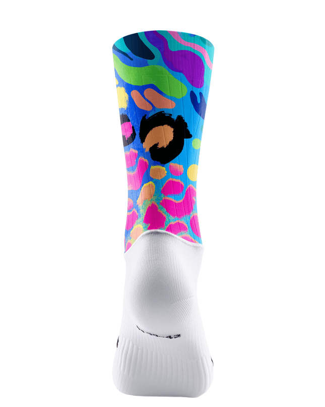 ROCKBROS Color Splash Abstract Print Breathable Cycling Socks