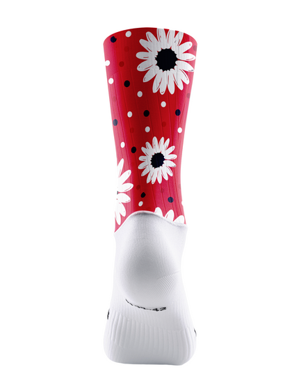 ROCKBROS Red Daisy Polka Dot Cycling Socks