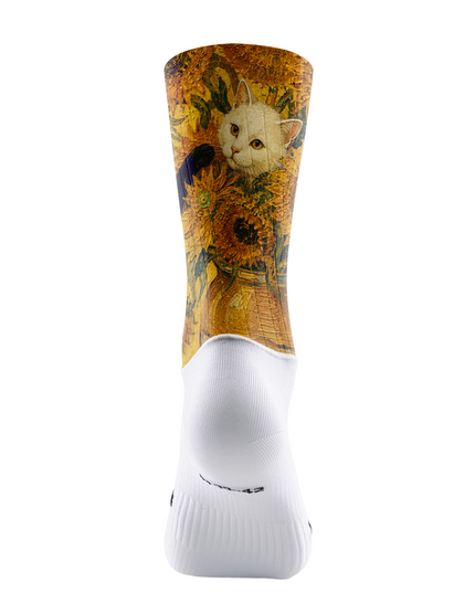 ROCKBROS Sunflower Cats Graphic Cycling Socks