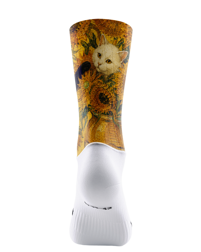 ROCKBROS Sunflower Cats Graphic Cycling Socks