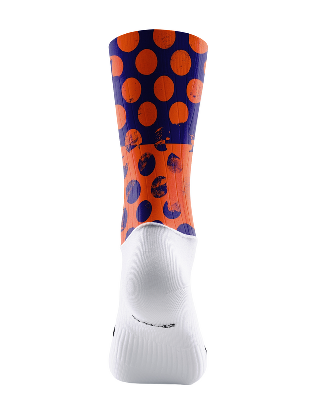 ROCKBROS Women's Bold Orange & Navy Distressed Polka Dot Cycling Set