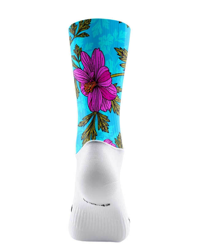 ROCKBROS Neon Floral Cycling Socks