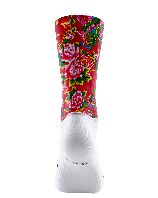 ROCKBROS Crimson Peony Phoenix Cycling Socks