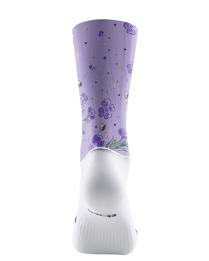 ROCKBROS Women's Purple Floral Print Cycling Socks