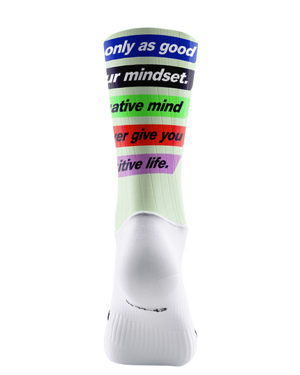 ROCKBROS Mint Base Colorful Motivational Slogan Mid-Calf Cycling Socks