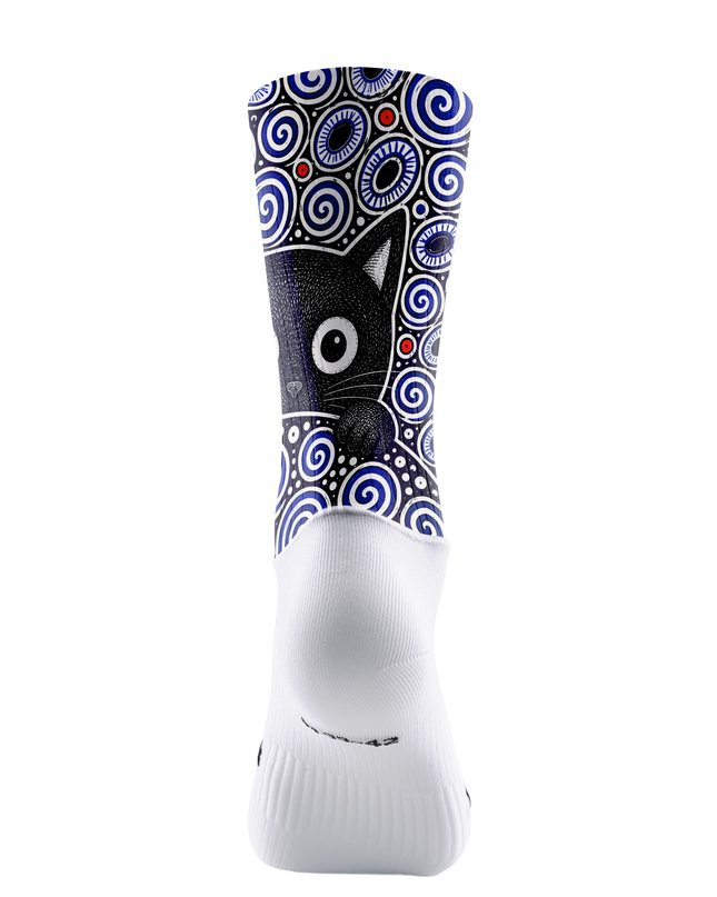 ROCKBROS Spiral Cat Graphic Cycling Socks