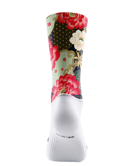 ROCKBROS Vintage East Asian Floral Performance Cycling Socks