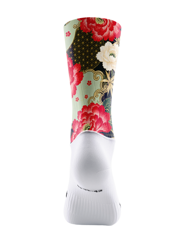 ROCKBROS Vintage East Asian Floral Performance Cycling Socks