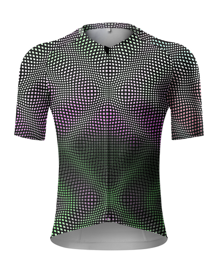 ROCKBROS Men's Quantum Grid Optical-Illusion Pro Jersey