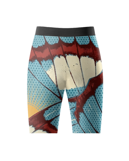 ROCKBROS Women's Retro Pop Art Butterfly Wing Padded Cycling Shorts