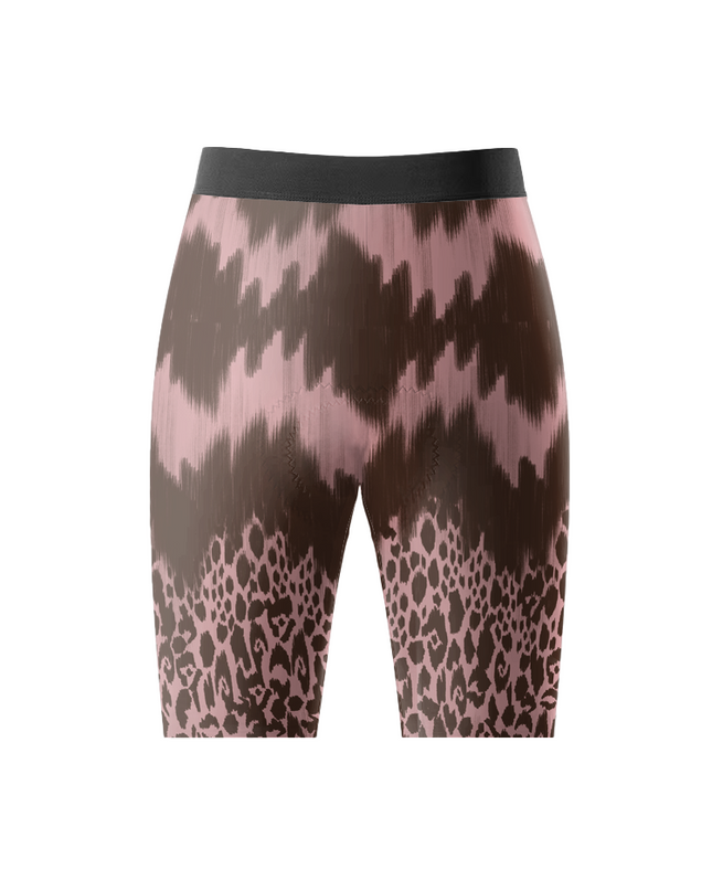 ROCKBROS Women's Wild Cheetah Print Pink & Brown Cycling Set