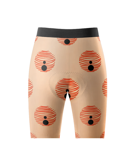 ROCKBROS Women's Retro Abstract Red Swirl Dot Print Short Sleeve Cycling Set