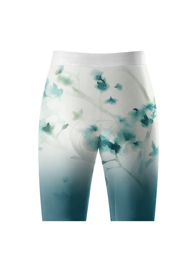 ROCKBROS Women's Ink Wash Floral Gradient Cycling Shorts