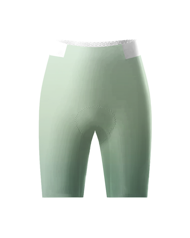 ROCKBROS Women's Vintage Mint Green Solid Color Padded Bib Cycling Bibs
