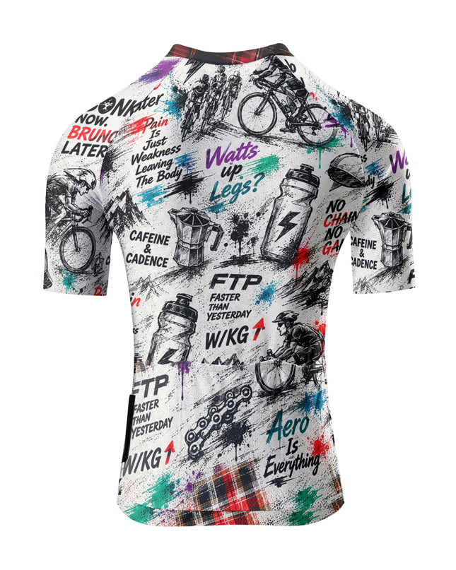 ROCKBROS Women's White Base Multicolor Graffiti Bike Sketch Cycling Jersey