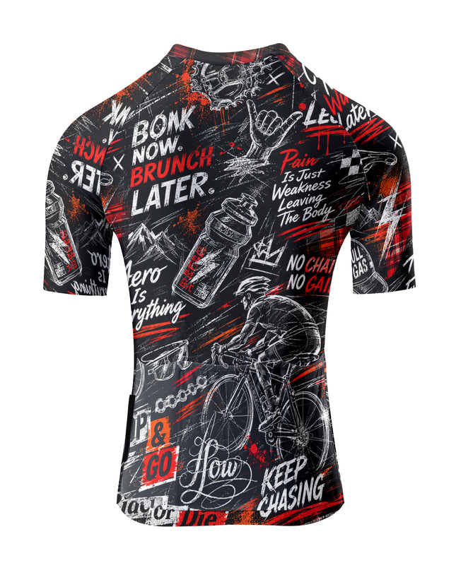 ROCKBROS Women's Black Graffiti Cycling Slogan Sketch Cycling Jersey