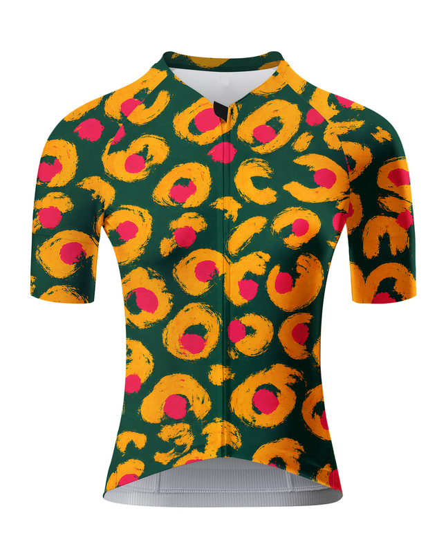 ROCKBROS Women's "Abstract Roar" Leopard Spot Pro Aero Cycling Jersey