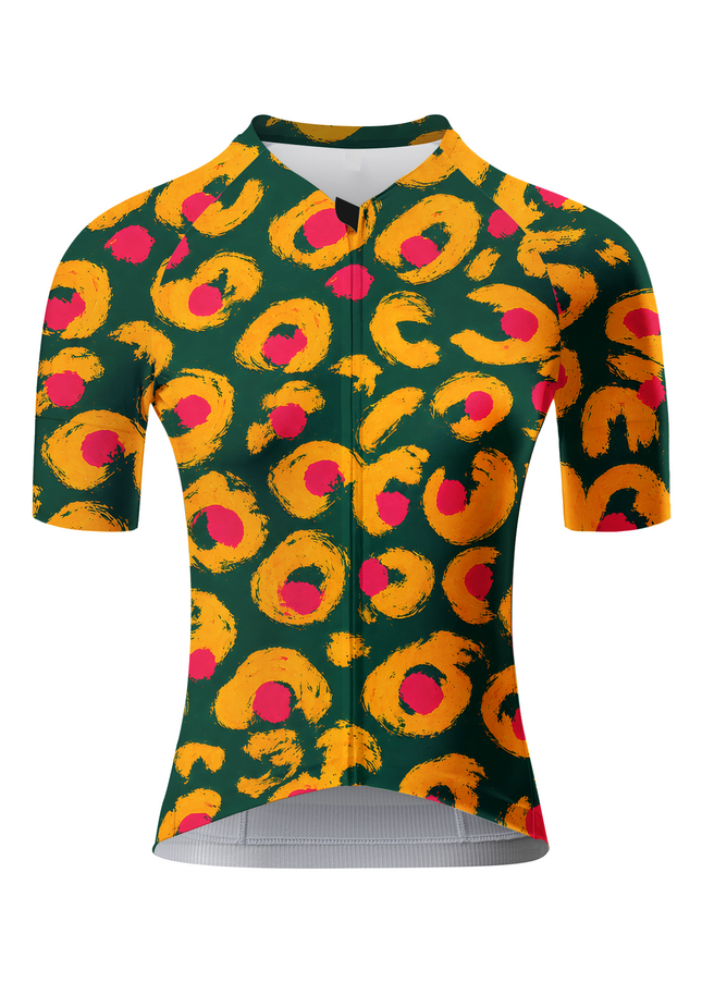 ROCKBROS Women's "Abstract Roar" Leopard Spot Pro Aero Cycling Jersey