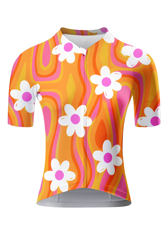 ROCKBROS Women's "Retro Bloom" Psychedelic Floral Pro Aero Cycling Set