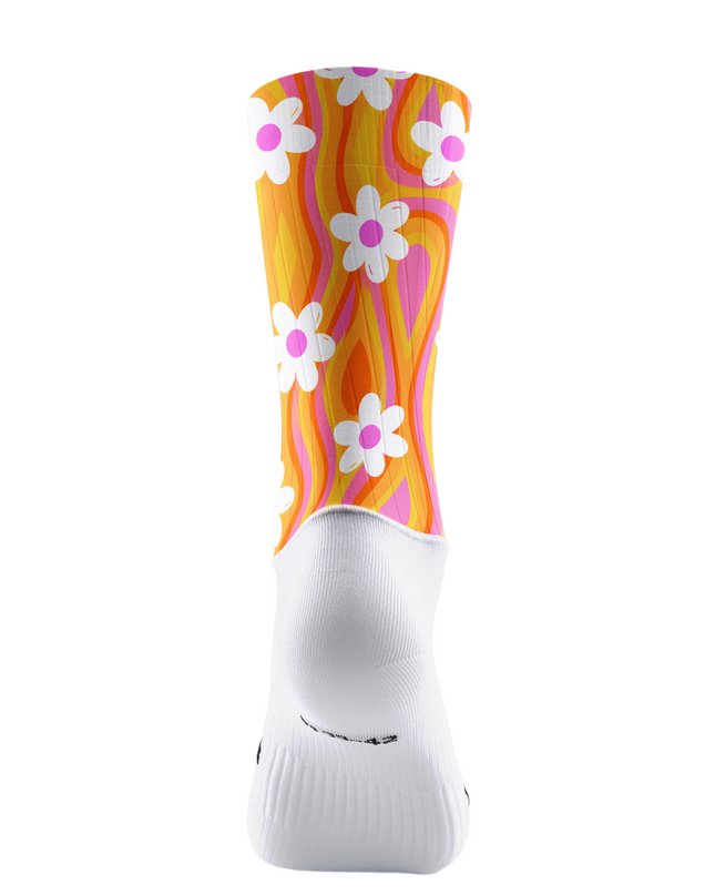 ROCKBROS "Retro Bloom" Psychedelic Floral Aero Cycling Socks