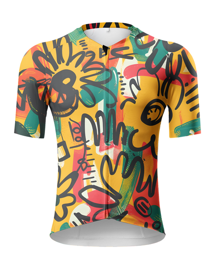 ROCKBROS Men's "Urban Canvas" Abstract Graffiti Pro Aero Jersey