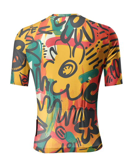 ROCKBROS Men's "Urban Canvas" Abstract Graffiti Pro Aero Jersey