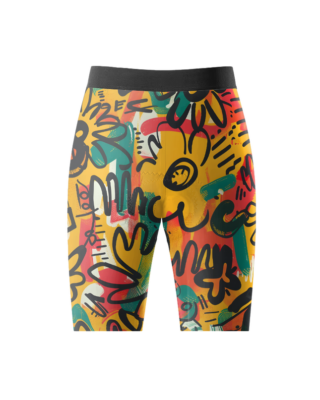 ROCKBROS Men's "Street Beat" Full-Print Artistic Cycling Shorts