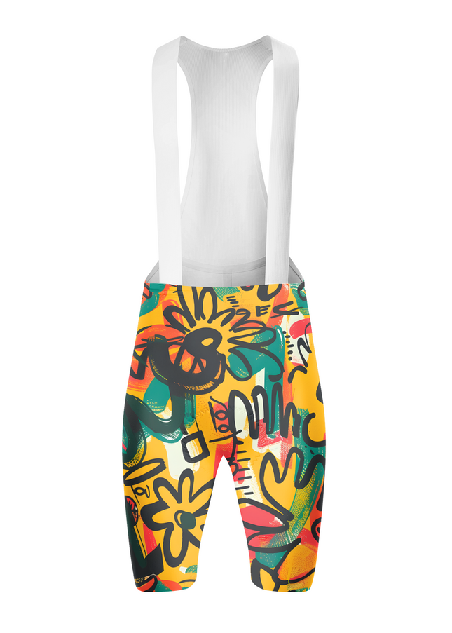 ROCKBROS Men's "Vivid Chaos" Full-Graphic Pro Aero Bibs