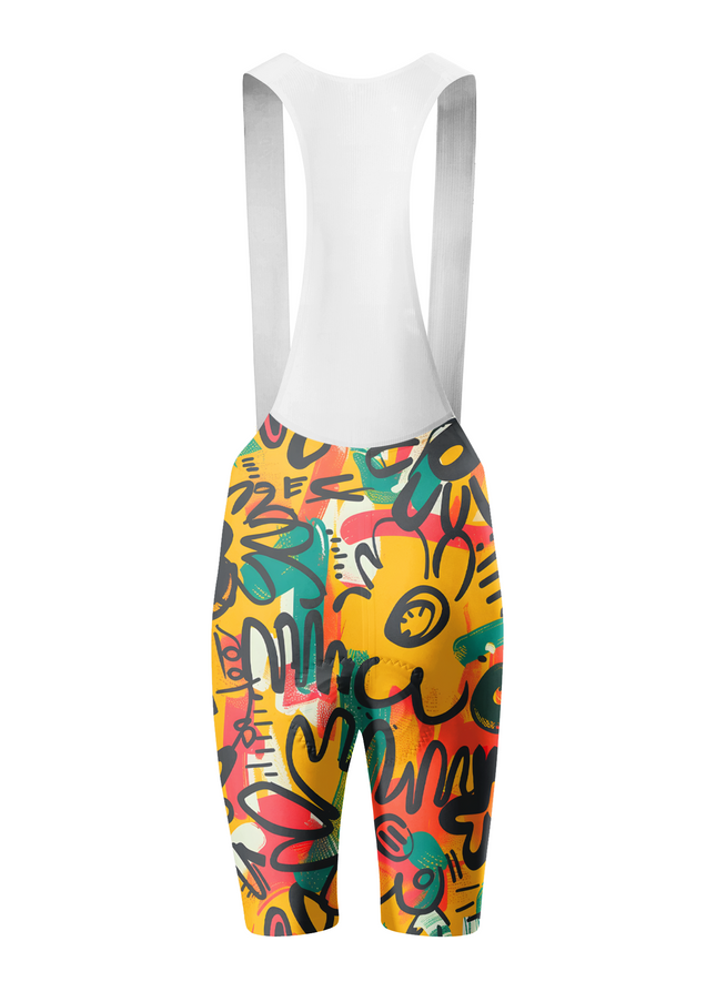 ROCKBROS Men's "Vivid Chaos" Full-Graphic Pro Aero Bibs