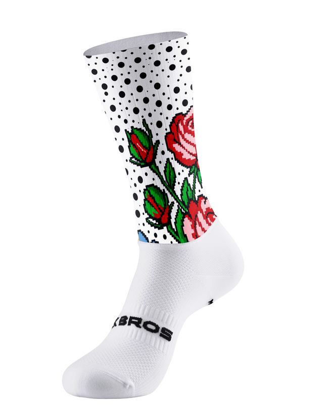 ROCKBROS Men's "Digital Rose" Pixel Art & Polka Dot Aero Set