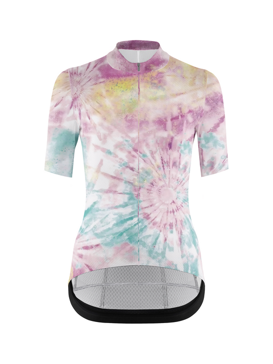 RockBros Women's "Pastel Bloom" Artistic Tie-Dye Performance Cycling Jersey
