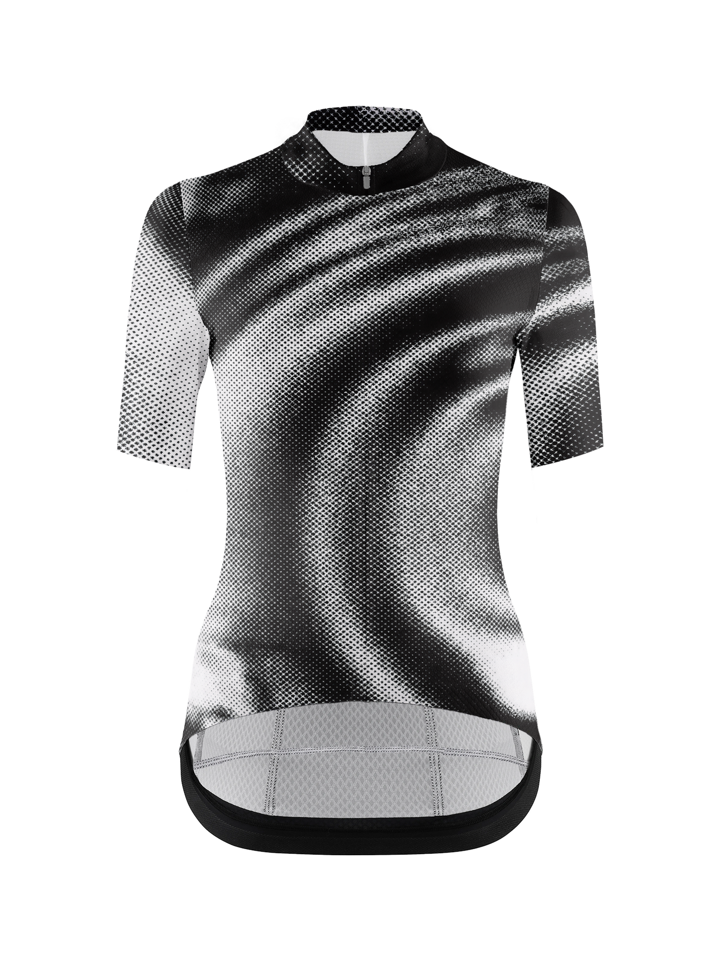 RockBros Men's "Monochrome Vortex" Kinetic Halftone Cycling Jersey