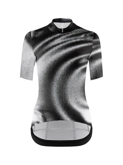 RockBros Men's "Monochrome Vortex" Kinetic Halftone Cycling Jersey