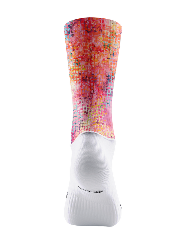 ROCKBROS Women's Neon Rhapsody Halftone Performance Cycling Socks