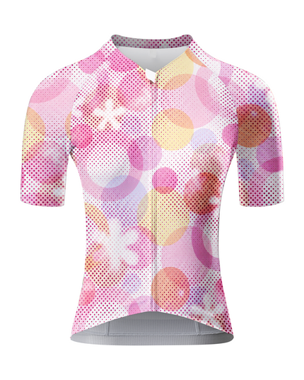 ROCKBROS Women's Pastel Dream Halftone Floral Pro Aero Cycling Jersey