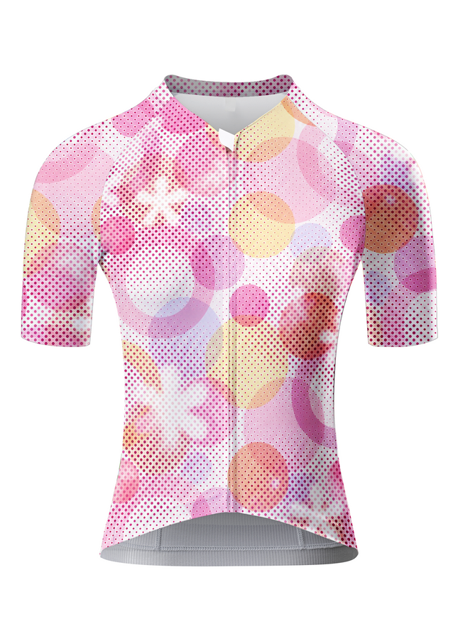 ROCKBROS Women's Pastel Dream Halftone Floral Pro Aero Cycling Jersey