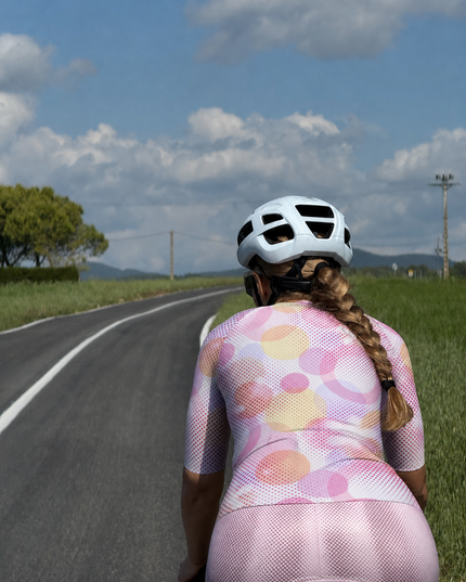 ROCKBROS Women's Pastel Dream Halftone Floral Pro Aero Cycling Jersey