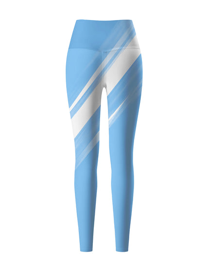 ROCKBROS Women's Aero Nautical Stripe Sky Blue White Yoga Leggings