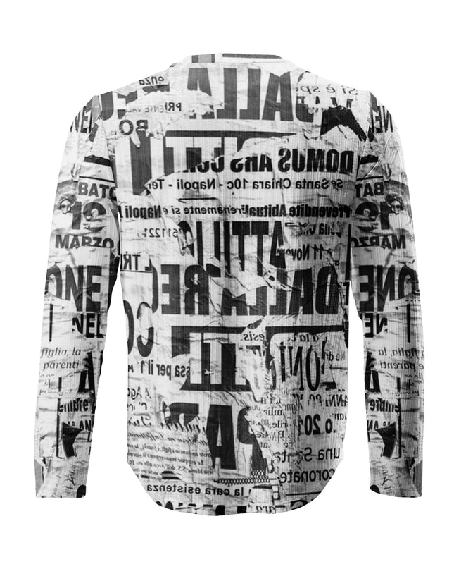ROCKBROS Dadaist Collage Newspaper Print Sweatshirt