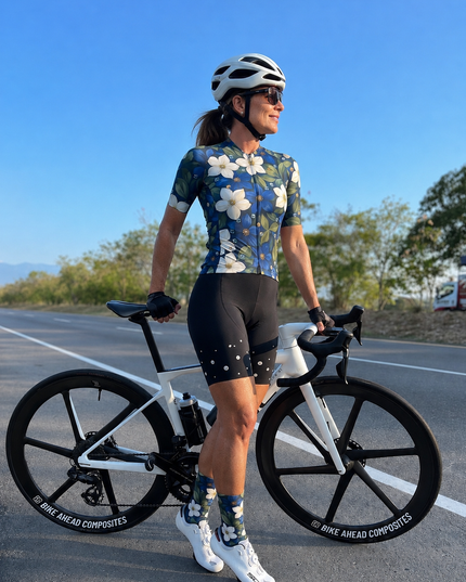 ROCKBROS Women's Midnight Floral Dewdrop Cycling Jersey