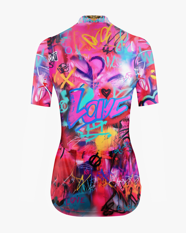 Women's Graffiti Art Style "LOVE" Cycling Jersey