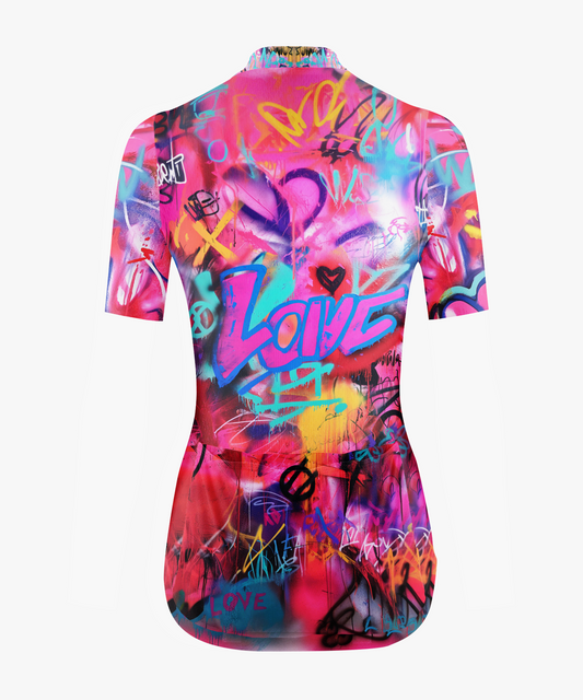 Women's Graffiti Art Style "LOVE" Cycling Jersey