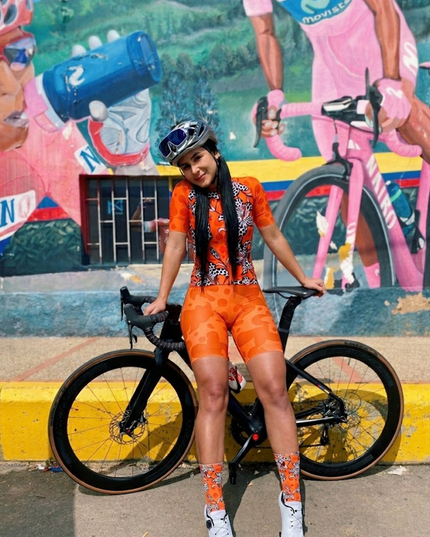 ROCKBROS Women's Orange Leopard Print Lily Floral Short Sleeve Cycling Set