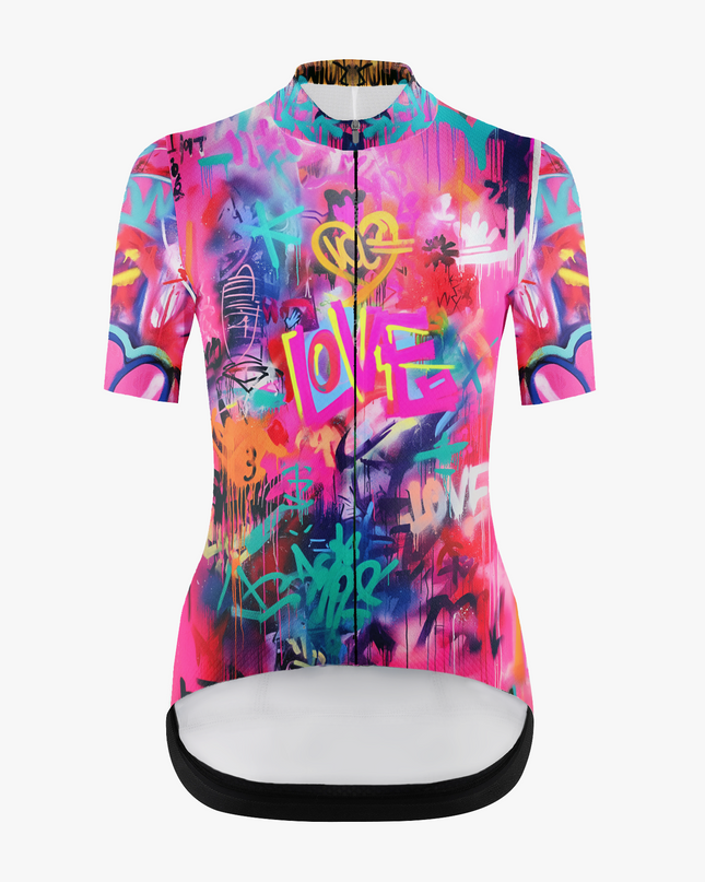 Women's Graffiti Art Style "LOVE" Cycling Jersey