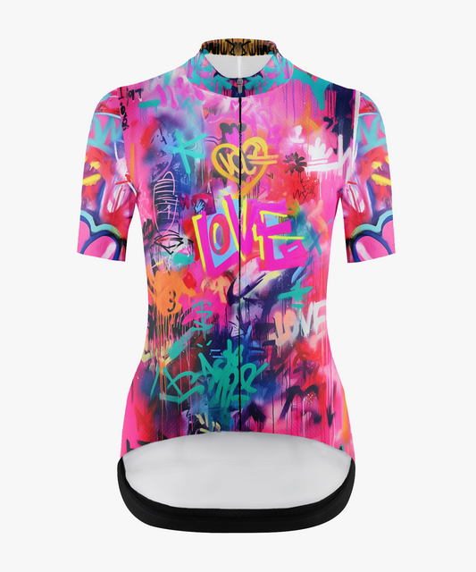 Women's Graffiti Art Style "LOVE" Cycling Jersey
