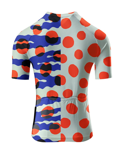 ROCKBROS Women's Bold Orange Polka Dot Padded Compression Cycling Shorts