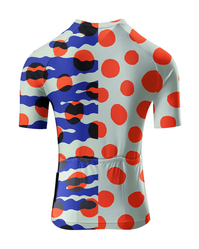 ROCKBROS Women's Bold Orange Polka Dot Padded Bib Cycling Bibs